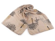 Šátek / šála se zlatým potiskem 70x175 cm