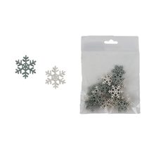 Vločka, 18 ks D7418 - 2.5 × 2.5 × 0.3 cm