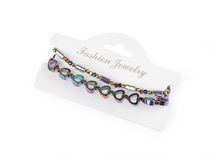 Pružné náramky z hematitu sada 2 ks