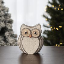 Dekorace sova X3395/2 - 15 x 5.5 x 18 cm