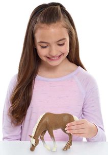 Kůň se sedlem plast 15cm v krabičce 19x14x5cm