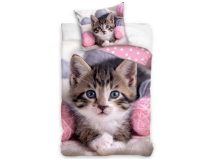 Povlečení fototisk Koťátko s klubíčky 140x200, 70x90 cm