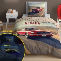 Povlečení Mustang svítící Bavlna, 140/200, 70/80 cm