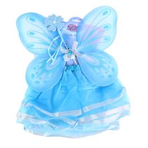 Kostým tutu sukně modrý motýl s hůlkou a křídly