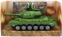 Tank RC T-80 plast 25cm s dobíjecím packem USB+adaptér na baterie 2 druhy 2,4 GHz v krabici