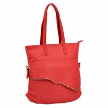 MiaMore Kožená crossbody dámská kabelka se třemi oddíly červená
