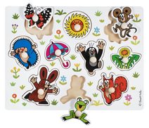 Baby tvary vkládací barevná navlékačka na desce