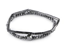 Pružné náramky z hematitu sada 2 ks