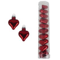 Vánoční srdíčka k zavěšení, 10 ks S0447-08 - 4 cm