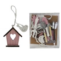 Dřevěné dekorační nářadí 10 ks D1457-05 - 2,5 - 7 x 0,4 x 7,5 cm