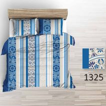 Povlečení hladká bavlna LUX - Fatima - modré 140x200+70x90 cm