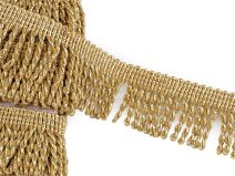 Třásně lurexové kroucené šíře 50 mm METRÁŽ
