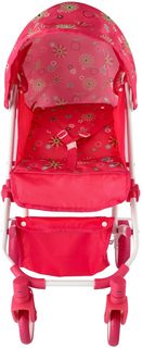 Kočárek golfové hole červené puntíkované pro panenku miminko kov v sáčku