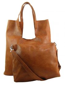 Velká černá shopper dámská kabelka s crossbody uvnitř