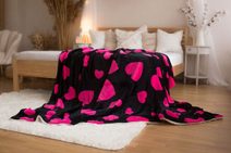 JERRY FABRICS Deka mikroplyš s beránkem Srdce Polyester, 140/200 cm