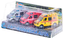 Auto záchranné složky kovové 8cm set 3ks zpětný chod blister