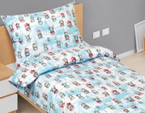 Povlečení dětské - Vánoce Bílá,Modrá 90/CH47 140x200, 70x90 cm