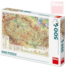 Puzzle skládačka Mapa české republiky ČR 500 dílků 47x33cm