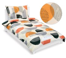 Povlečení bavlněné Oranžová,Šedá 90/203