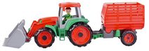 Traktor plastový zelený set s přívěsem 94cm v krabici