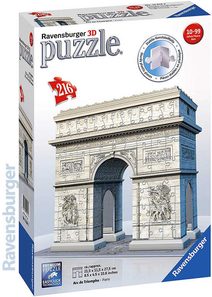 Puzzle 3D model Vítězný Oblouk 216 dílků skládačka v krabici