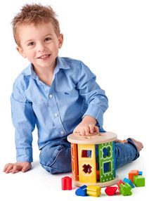 Autíčko baby vkládačka set s tvary na vložení pro miminko 2 barvy v sáčku