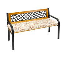 Sedák na lavici prošívaný - 40x120 cm Lísteček hnědá