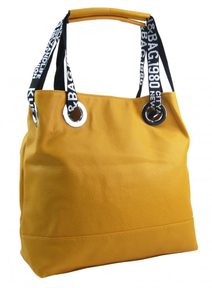 Žlutá velká moderní kabelka přes rameno i crossbody