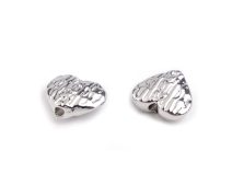 Kovový korálek srdce 10x12 mm 5 kusů