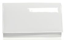 Luxusní bílá lakovaná dámská listová kabelka / psaní SP100