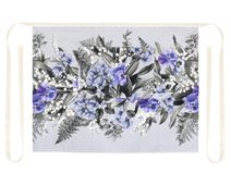 Kuchyňská zástěra GITA - do pasu Fialová,Šedá,Bílá 189/713 zástěra 68x50 cm