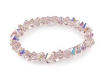 Náramek pružný z broušených korálků triangl s AB efektem