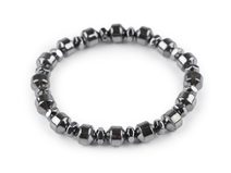Náramek pružný hematitový, unisex