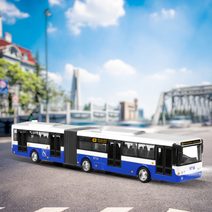 Unikátní kovový trolejbus 16 cm červený na zpětný chod v CZ obalu