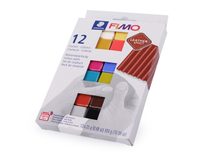 Fimo sada 12x25 g kožený efekt