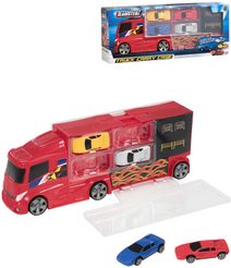 Teamsterz přeprava aut set nákladní auto tahač / kufřík 2v1 + 4 autíčka
