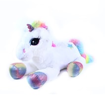 Velký plyšový jednorožec Funkie 85 cm bílý
