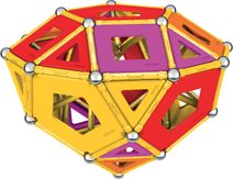 GEOMAG Glitter 35 dílků třpytivá Eko magnetická STAVEBNICE