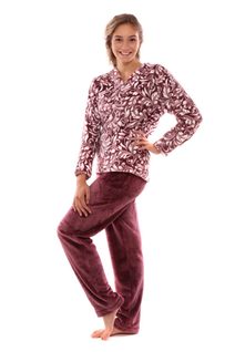 Domácí set oblečení Flora mauve wine