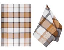 Kuchyňská utěrka 1 ks Hořčicová,Šedá,Bílá 173A