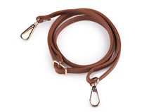 Koženkový popruh / ucho s karabinami na kabelku délka 68-120 cm