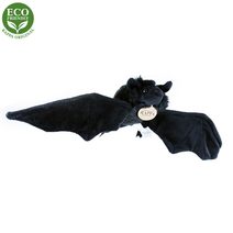 Plyšový netopýr černý, 18 cm