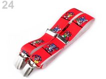 Šle dětské šíře 2,5 cm délka 60 cm s potiskem typ Y