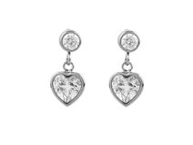 Náušnice z chirurgické oceli srdce