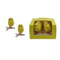 DEKORACE Kuřátko klip, 6 ks X6901 - 5 cm