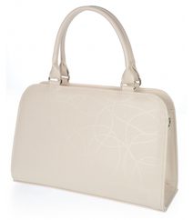 Béžová elegantní dámská kabelka s mašlí S411 GROSSO