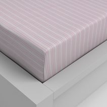 Bavlněné napínací prostěradlo 180x200cm růžový proužek