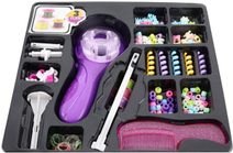 Zaplétání korálků do vlasů kadeřnický dětský set s hřebenem na baterie