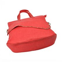 MiaMore Kožená crossbody dámská kabelka se třemi oddíly červená