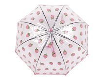 Dětský průhledný vystřelovací deštník jahoda